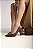 Scarpin Feminino Penélope Marrom em Couro Legítimo - Imagem 1