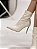 Bota Feminina Giulia Off-White Salto fino - Imagem 1