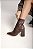 Bota feminina Giulia Marrom Salto Bloco - Imagem 7
