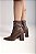 Bota feminina Giulia Marrom Salto Bloco - Imagem 3