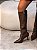 Bota Feminina Amélia Marrom Cano longo em couro legítimo - Imagem 3