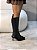 Bota Feminina Amélia Preta Cano longo em couro legítimo - Imagem 7