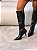 Bota Feminina Amélia Preta Cano longo em couro legítimo - Imagem 5
