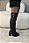 Bota Feminina Over Yeva Preta em Couro legítimo - Imagem 5
