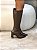 Bota Feminina Natália cano alto em couro legítimo Marrom - Imagem 5