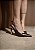 Slingback Feminino Alana Marrom em Couro legítimo com Salto cromado - Imagem 2
