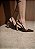 Slingback Feminino Alana Marrom em Couro legítimo com Salto cromado - Imagem 3