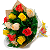 Buquê com 12 Rosas Coloridas - Imagem 1