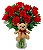 12 Rosas Vermelhas no Vaso e Urso - Imagem 1