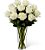 12 Rosas Brancas no Vaso - Imagem 1