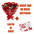 Buquê de Rosas Vermelhas (Artificial) e Cartão - Imagem 3