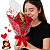 Buquê de Rosas Vermelhas (Artificial) e Cartão de Amor - Imagem 2