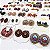 Kit 10 Brincos Botão Ponteiras Com Strass - Imagem 6