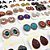 Kit 10 Brincos Botão Ponteiras Com Strass - Imagem 1