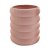 CACHEPOT ONDULADO EM CERAMICA ROSE GRANDE - Imagem 1