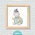 Kit Quadros: Animais Em Aquarela (Girafa, Flamingo, Tartaruga, Urso Panda) - Imagem 8
