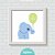 Kit Quadros: Elefante Azul - Imagem 2