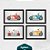 Kit Quadros: Carrinhos de Corrida em Aquarela - Imagem 2