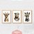Kit Quadros: Animais Aquarela Floridos 1 - Imagem 2