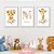 kit Quadros: Animais Aquarela Floridos 2 - Imagem 1