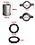 Kit Nipel completo 1½ x 1½ Motobomba Branco MB / B4T 702S L - Imagem 2