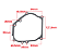 Junta Carter Motor 4T Branco B4T5.5H / B4T 6.5H / B4T 7.0H - Imagem 2
