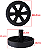 Kit Base Com Roda Lavadora Tekna HLX105V HLX1051V HLX1052V HLX120V HLX1201V HLX1202V - Imagem 2