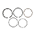 Jogo Aneis Std 90mm Motor Branco B4T 15.0 MG B4T 8000 8500 - Imagem 3