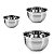 Conjunto de Tigelas 3 peças Mixing Bowl Inox 22, 26 e 30cm - Imagem 1