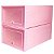 6 Caixa de Sapato Organizadora Protetora Calçado 0321-6-rosa - Imagem 2