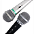 Kit 2 Microfones Profissional Com Fio 3m Dinâmico - Imagem 1