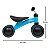 Bicicleta de Equilíbrio Infantil Blubu 4 Rodas Sem Pedal Azul - Imagem 4