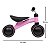 Bicicleta de Equilíbrio Infantil Blubu 4 Rodas Sem Pedal Rosa - Imagem 5