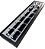 Luminária Comercial Calha Sobrepor PRETA 2x9w 625mm Tubular T8 com 6 Aletas - Imagem 1