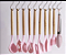 Kit Utensilios 12 Peças Silicone Rosa CK6991 Clink - Imagem 3