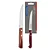 Faca para Churrasco Lâmina em Aço Inox e Cabo em Madeira Polywood Vermelho 5" 21100475 Tramontina - Imagem 3