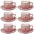 Jogo Xícara de Café 90ml 4 Peças Rosa Lamour JGXC047RS Hauskraft - Imagem 4