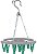 Mini Varal Redondo com 16 Prendedores 31x31x38 LAV6810 Flash Limp - Imagem 1