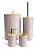 Conjunto Banheiro 4 Peças Bambu e Bege F0481 Flashgoods - Imagem 1