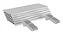Bandeja Para Gôndola Fit 35x90 Branco - Kit Com 2 Amapá - Imagem 1