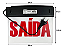 Placa de Emergência SAÍDA 1w VM 2 Lados 240x185mm PT  AVANT - Imagem 2