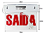 Placa de Emergência SAÍDA 1w VM 2 Lados 240x185mm BR  AVANT - Imagem 2
