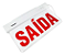 Placa de Emergência SAÍDA 1w VM 2 Lados 240x185mm BR  AVANT - Imagem 1