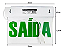 Placa de Emergência SAÍDA 1w VD 2 Lados 240x185mm BR  AVANT - Imagem 2