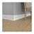 Rodapé EVA Autocolante Branco C/Friso 10cm X 5m  DAPAREDE - Imagem 2