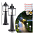 Poste Colonial Preto  SYKALIGHT - Imagem 2