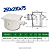 Caixa Sifonada 250x230x75 Quadrada Branca C/Tampa Amanco - Imagem 2