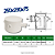 Caixa Sifonada 250x230x75 Redonda Branca C/Tampa Amanco - Imagem 2