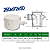 Caixa Sifonada 250x172x50 Redonda Branca C/Tampa Amanco - Imagem 2