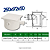 Caixa Sifonada 250x172x50 Quadrada Branca C/Tampa Amanco - Imagem 2